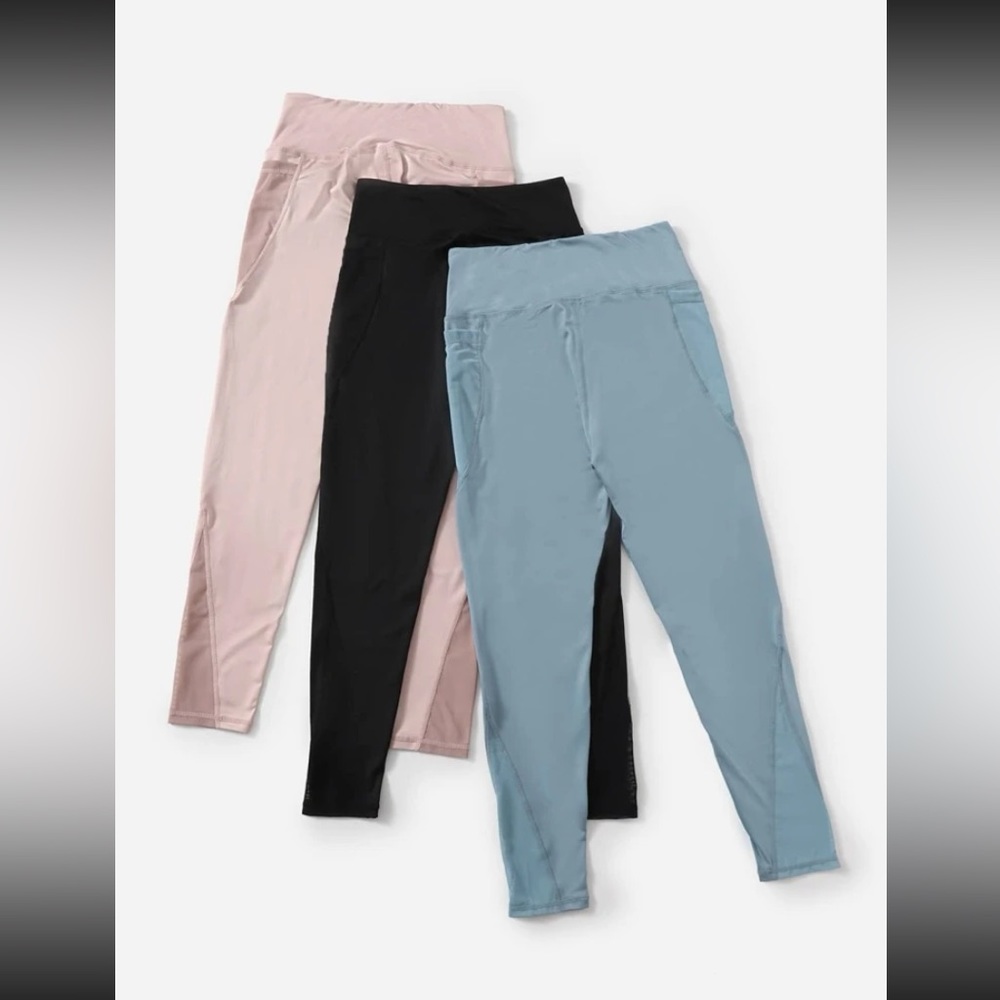 Breathable 3pcs sports leggings with phone pockets - Picture 2 of 5